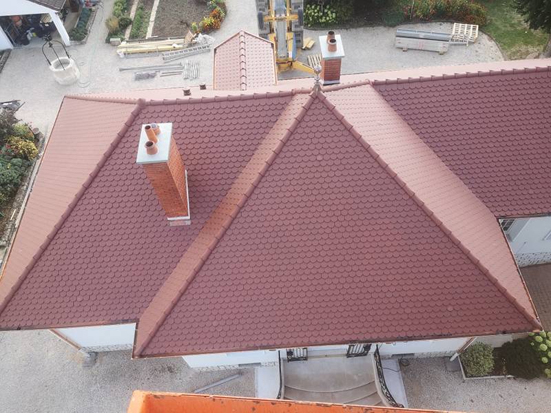 Réfection d'une couverture la maison d'un particulier à Etevaux